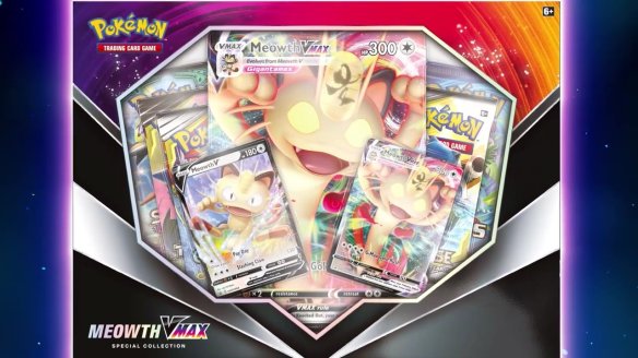 2020 pokemon trading card game meowth vmax set Meowth VMAX Special Collection Case(6 Boxes) – GilbertGames main image 0
