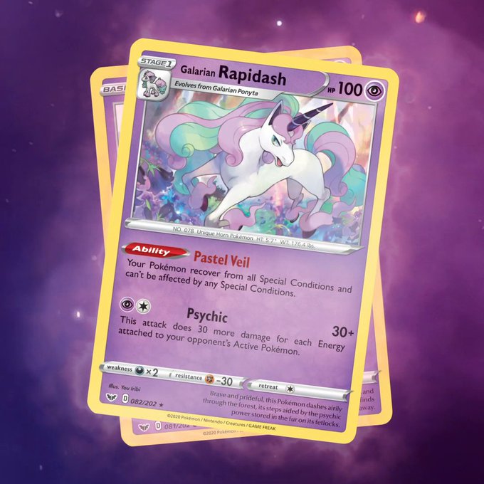 galarian rapidash pokemon card Pokemon Sword & Shield Chilling Reign Galarian Rapidash V #168 main image 1