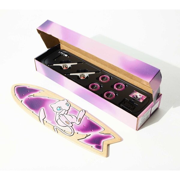 New Pokémon Center x Bear Walker skateboards featuring Mew and Mewtwo designs available now exclusively from the official Pokémon Center