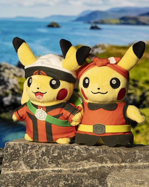 New Hoenn Region Paired Pikachu Poké Plush available now at the official Pokémon Center