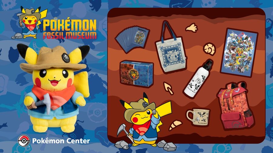 The Pokémon Company reveals new merchandise coming to the Pokémon Fossil Museum, opening May 22 at the Field Museum in Chicago, many products will also be available online at the official Pokémon Center website in the US