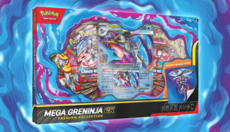 New Pokémon TCG: Mega Greninja ex Premium Collection revealed and will be released July 3 in stores and at the official Pokémon Center