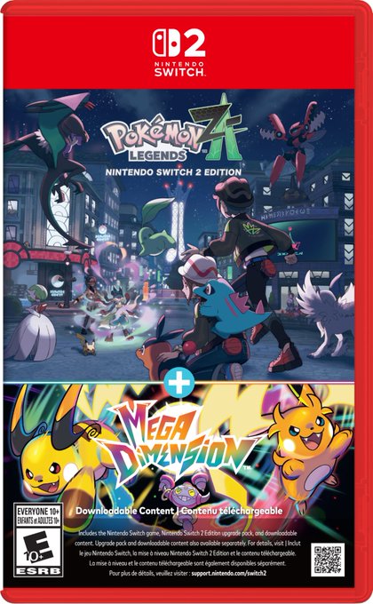 Pokémon Legends: Z-A Switch 2 Edition bundle with Mega Dimension DLC launches Oct. 29